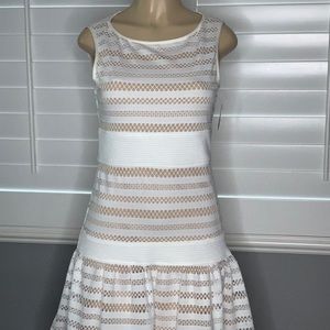 White Scalloped Dress